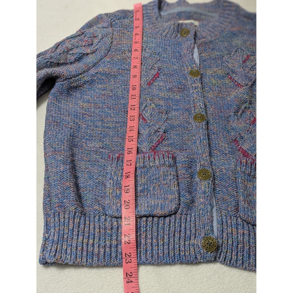 Sundance Sweater Cable Knit Cardigan Grandmacore Purple Sz Large Pockets - Picture 10 of 11